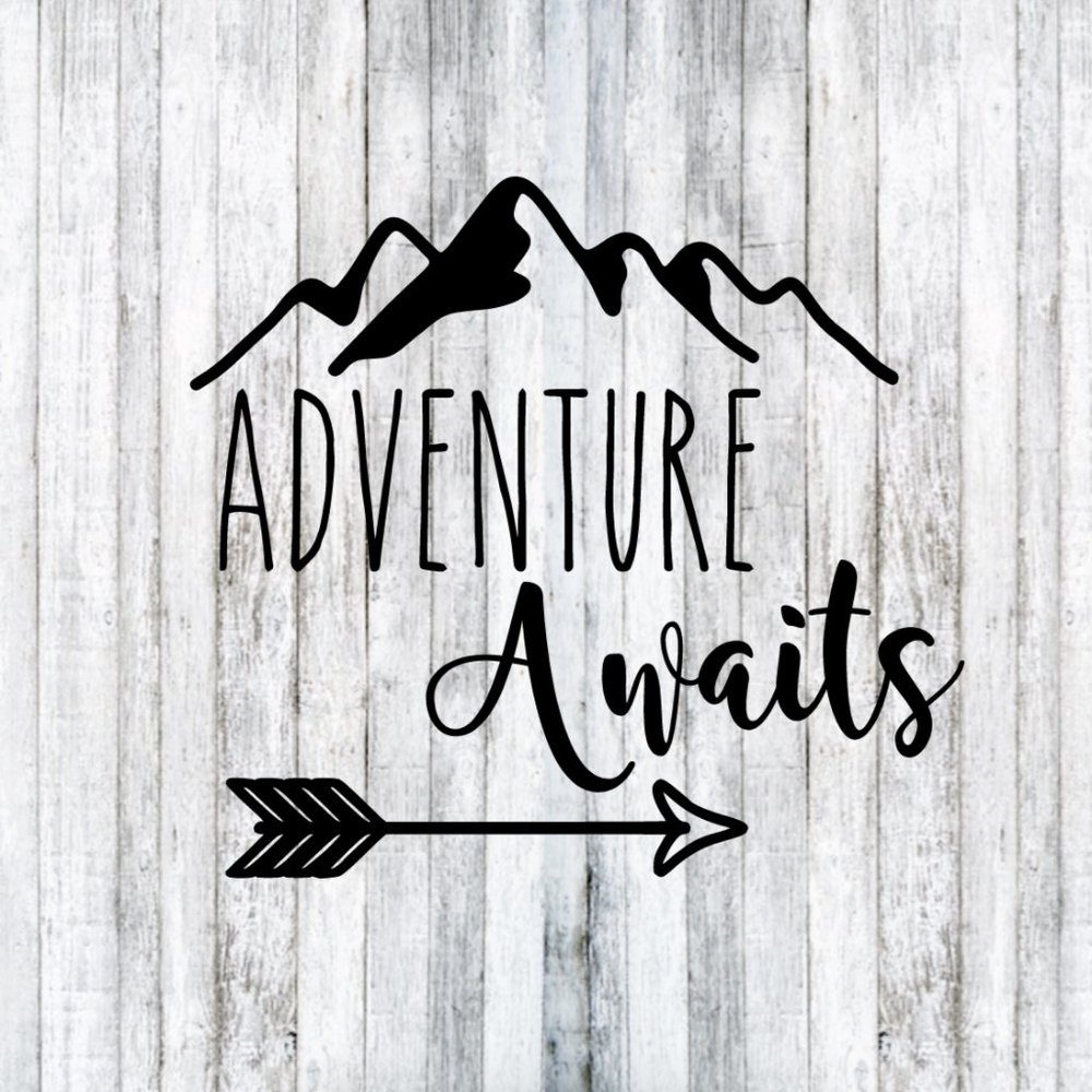 Adventure Awaits! Travel Car Window Decal Sticker